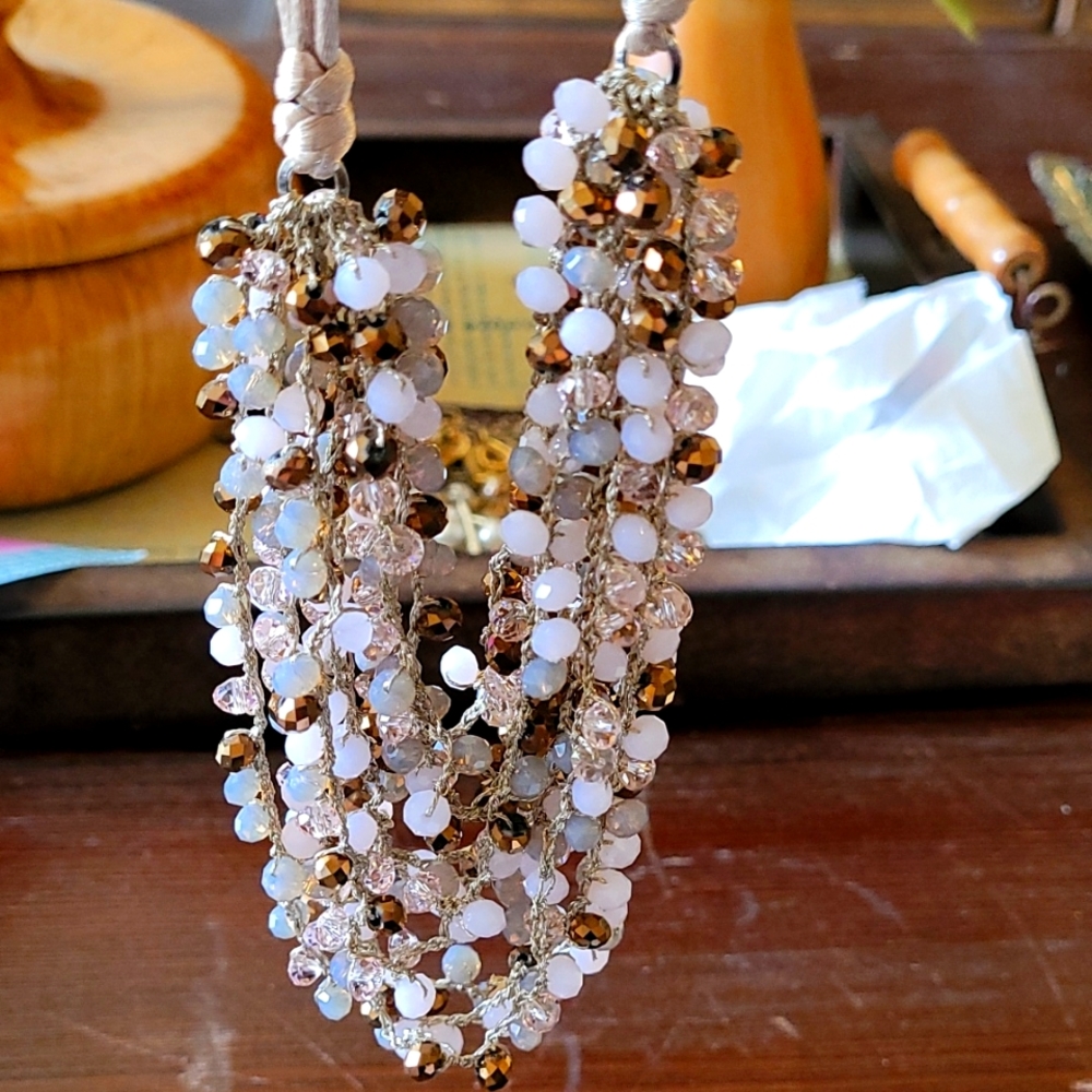 Mardi beaded statement necklace